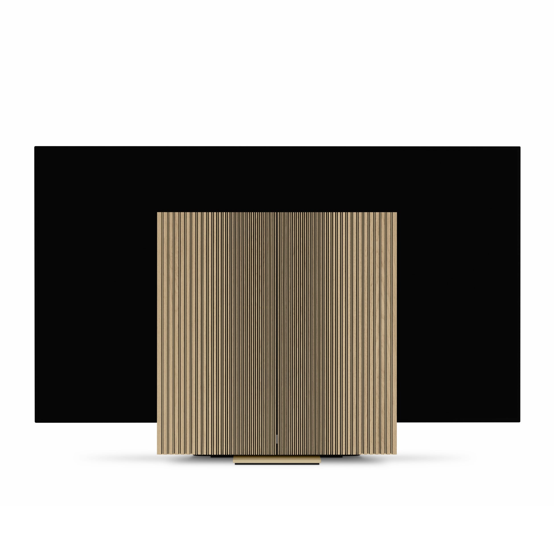 Beovision Harmony Gold Tone Light oak auf Bodenstandfuß frontal