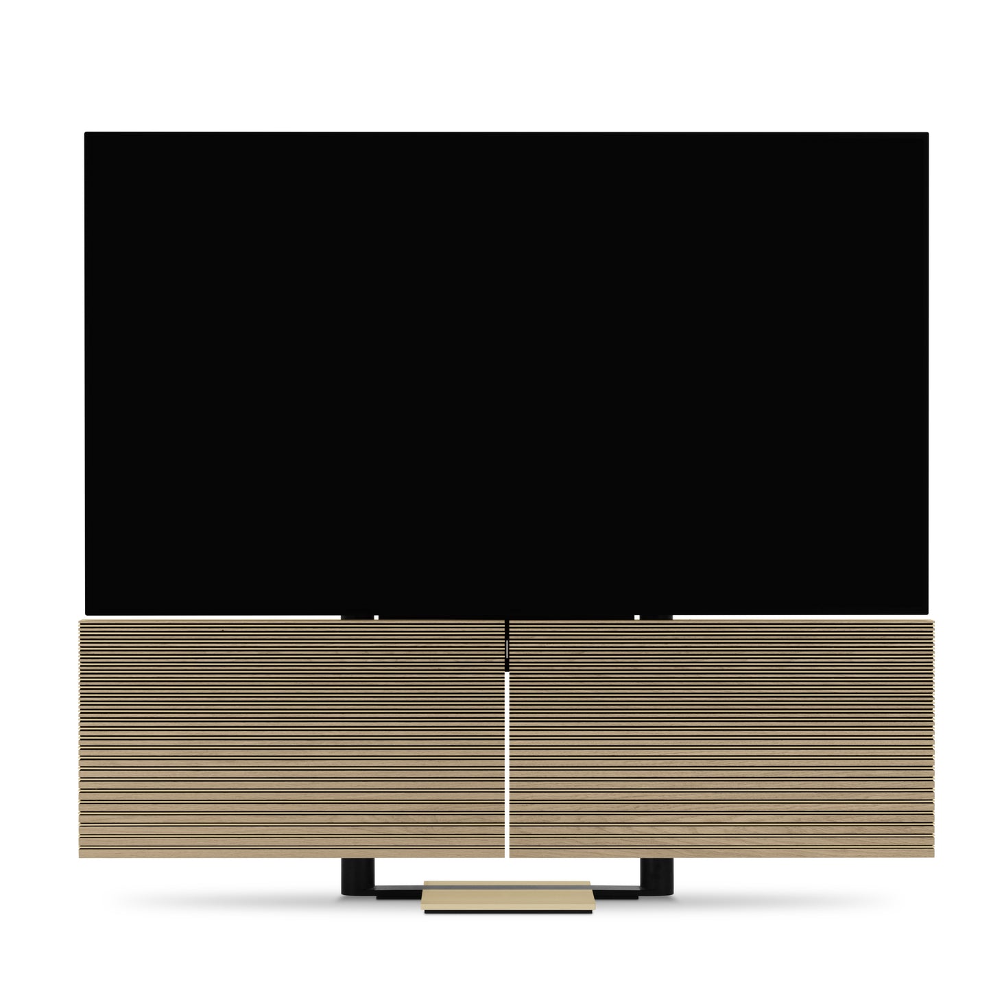 Beovision Harmony Gold Tone Light oak auf Bodenstandfuß frontal