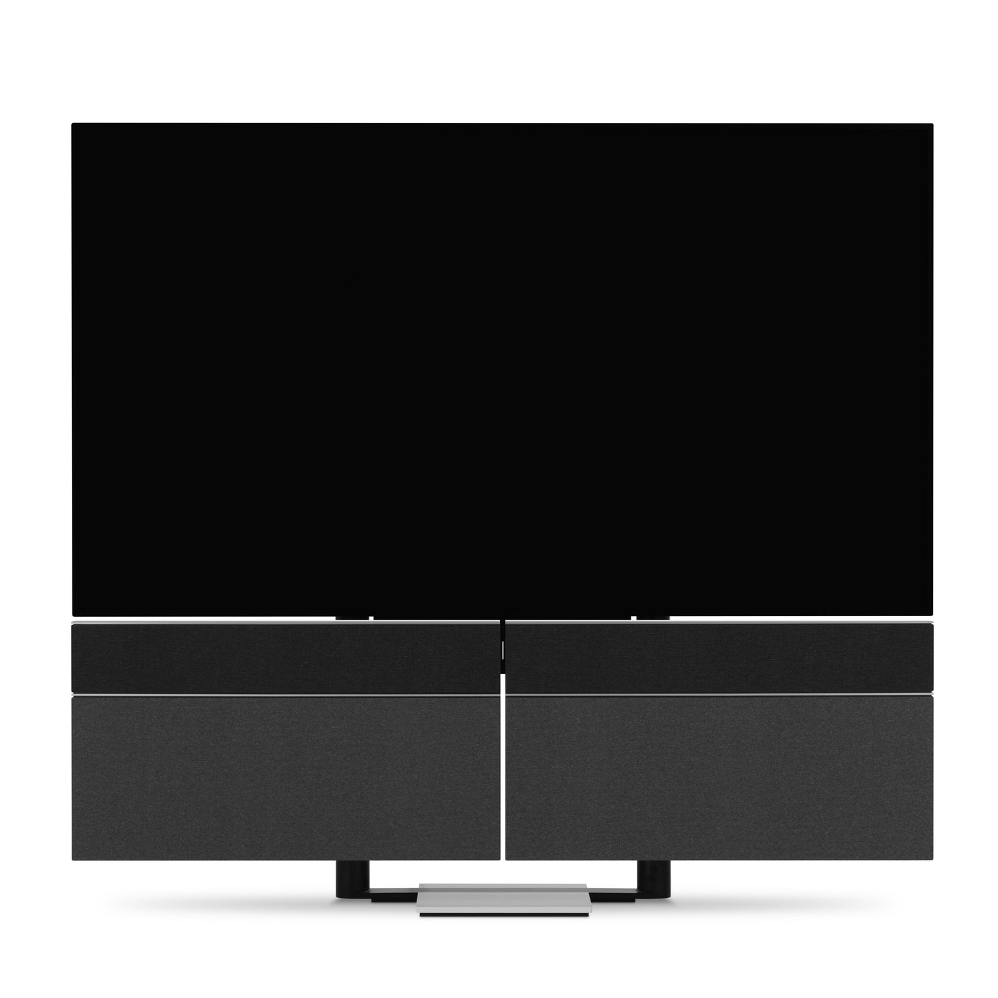 Beovision Harmony Silber / Grey Melange Frontal auf Bodenstandfuß