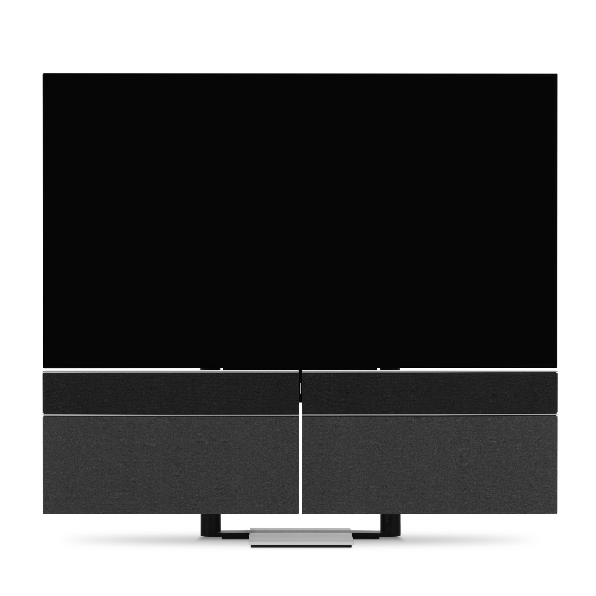 Beovision Harmony Silber / Grey Melange Frontal auf Bodenstandfuß