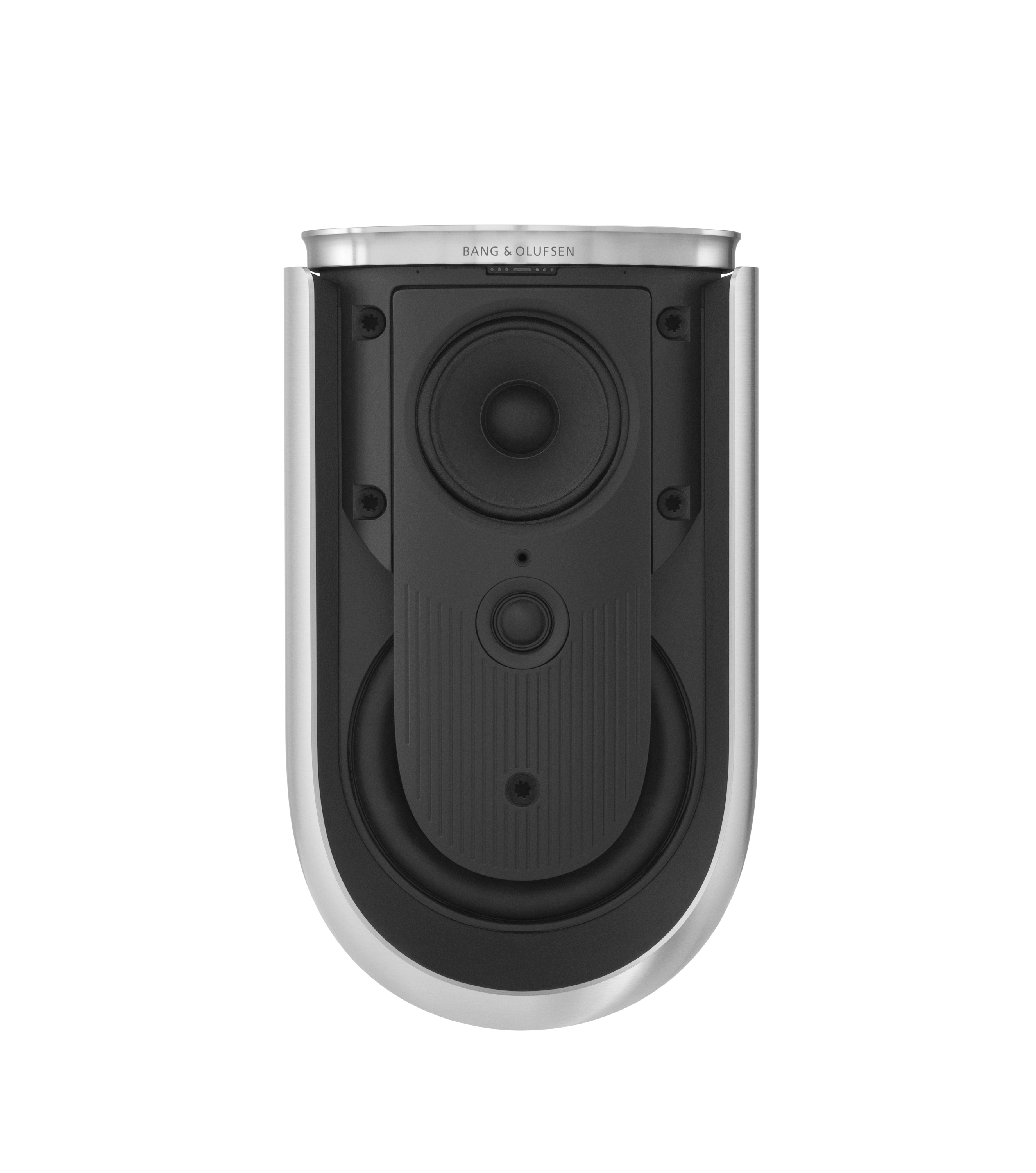 Beolab 8 von Bang & Olufsen ohne Cover mit Sicht auf die Treiber