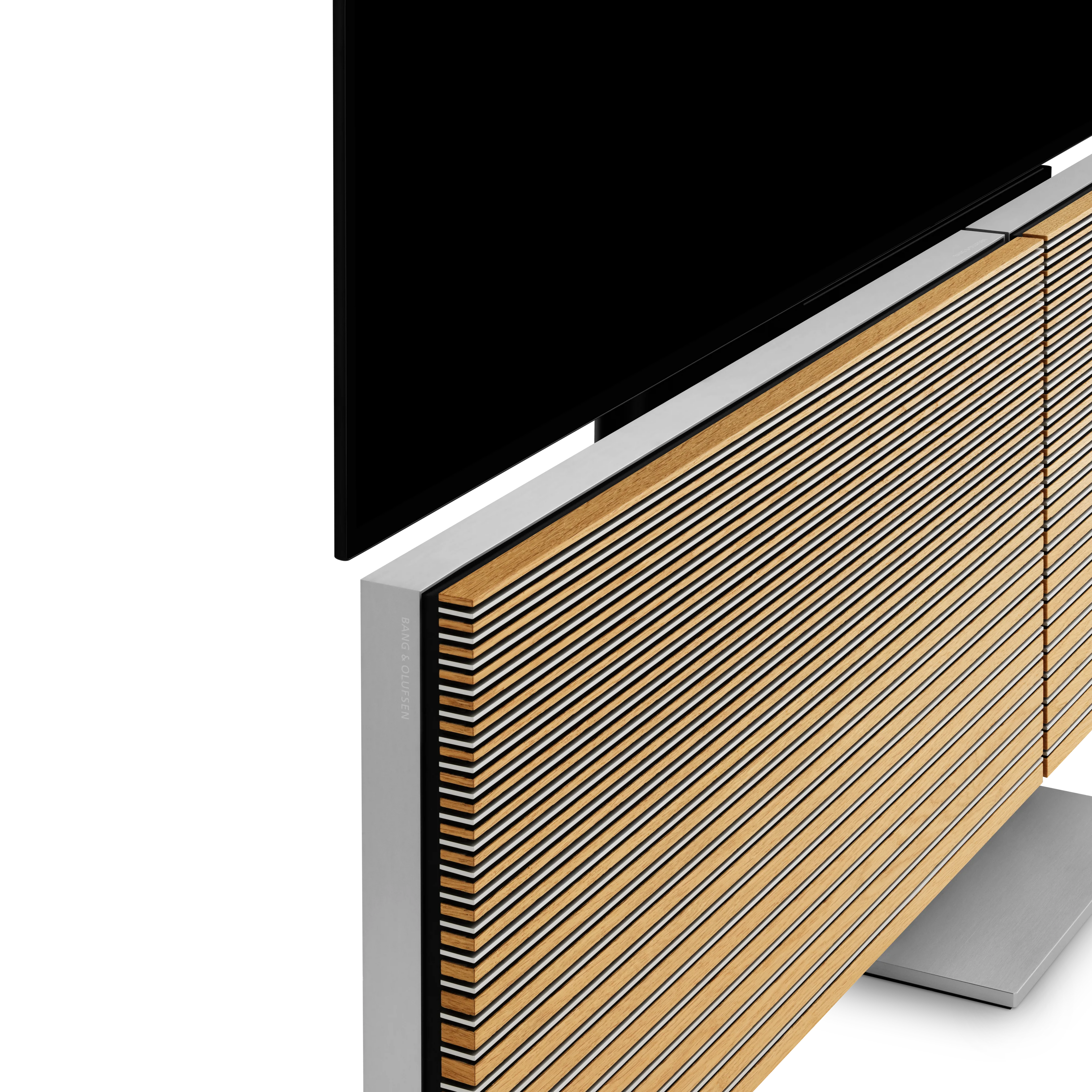 Bang & Olufsen, B&O, Beovision Harmony in Silber/Eiche - Detailaufnahme Soundcenter