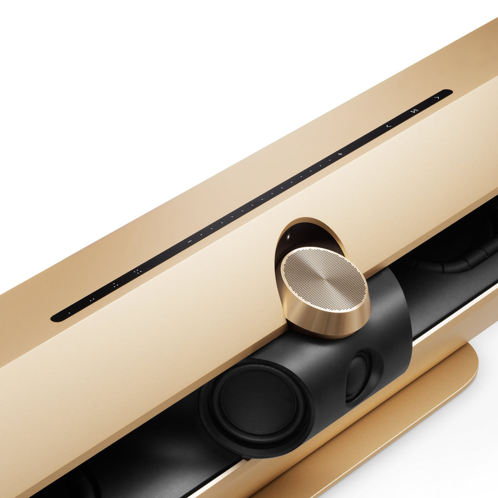Bang & olufsen Beosound Premiere Soundbar in Gold Tone - Ansicht von vorn ohne Cover
