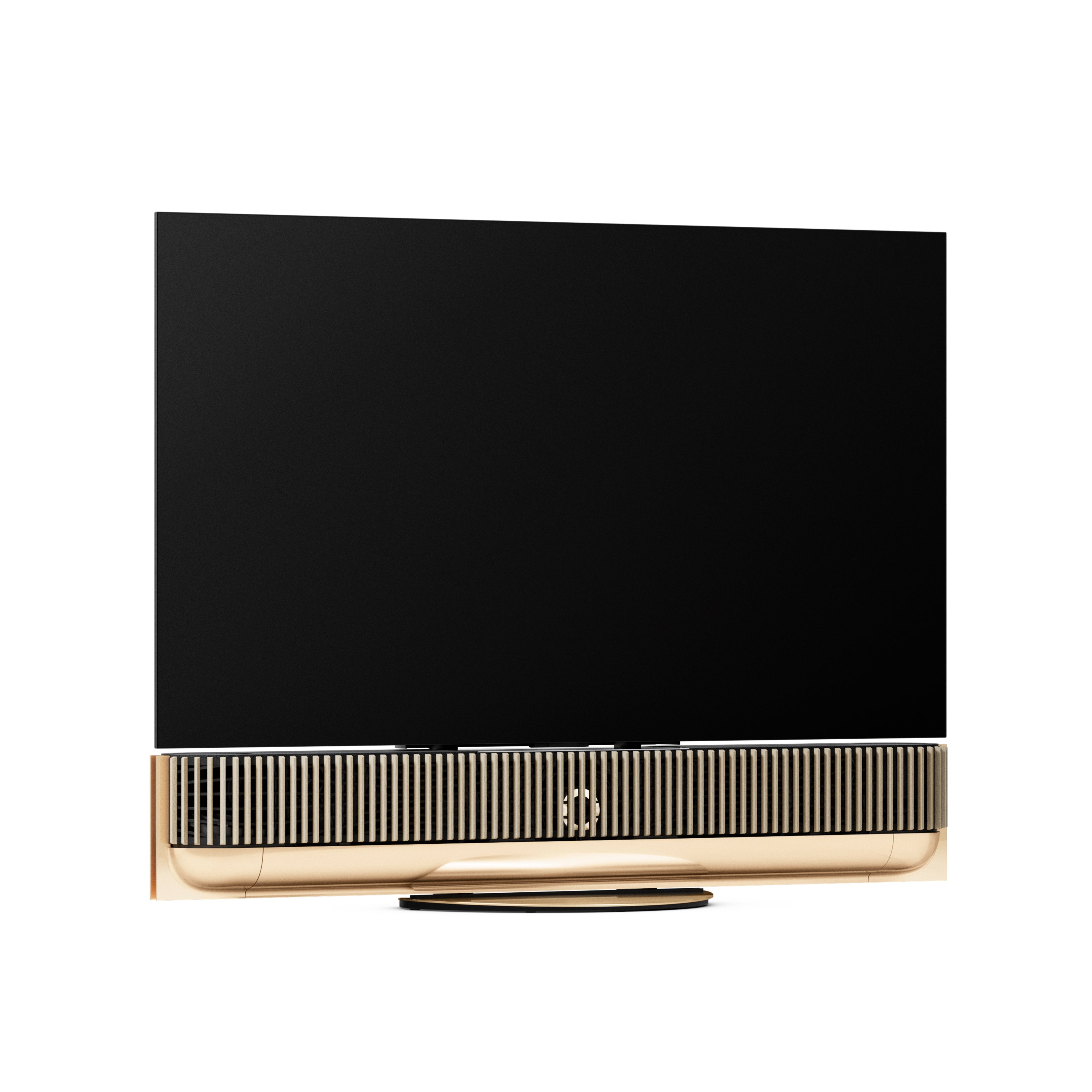 Bang & Olufsen Beovision Theatre 55 Zoll auf table stand mit Holzcover in light oak