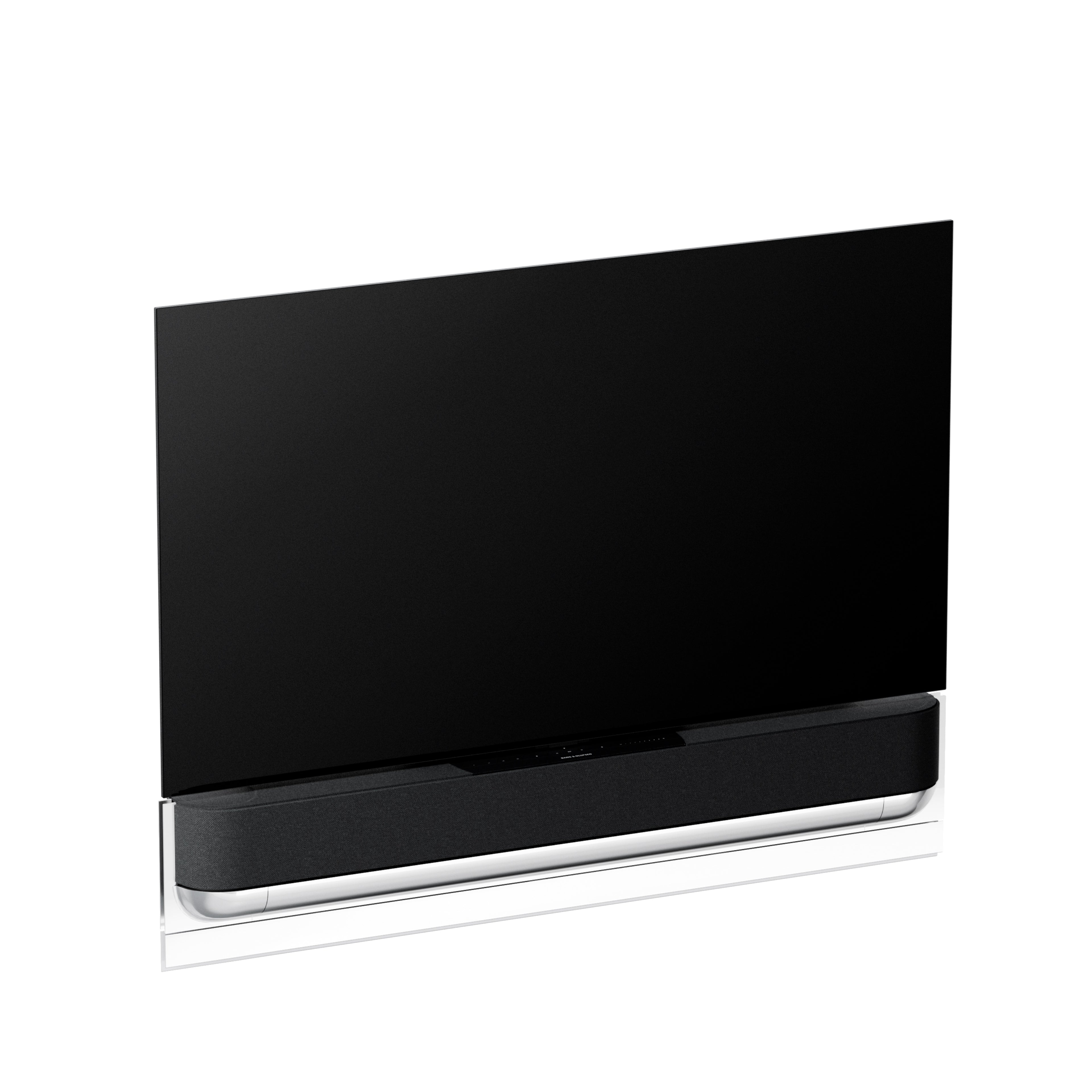 Bang & Olufsen Beovision Theatre 55 Zoll an Wandhalterung mit Cover in grey melange