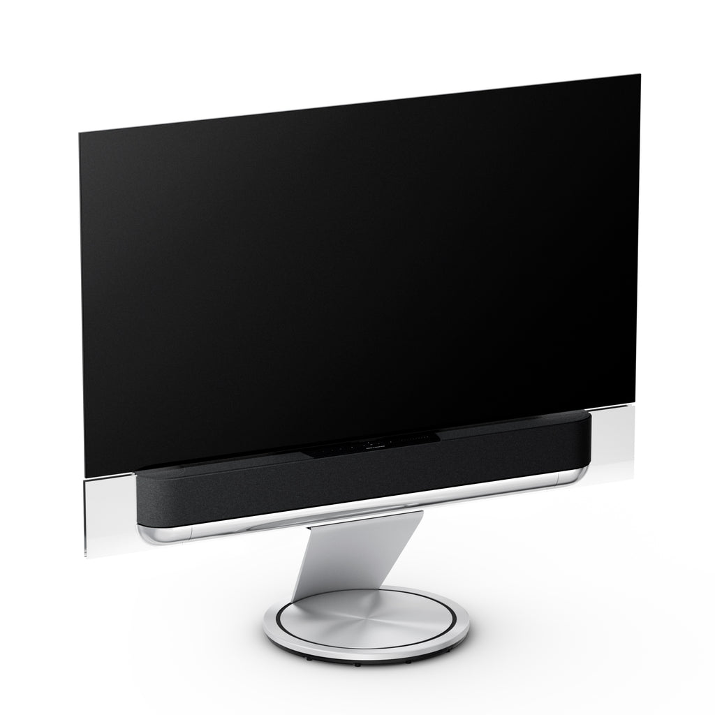 Bang & Olufsen Beovision Theatre 65 Zoll Auf Motorbodenstandfuß mit Cover in grey melange