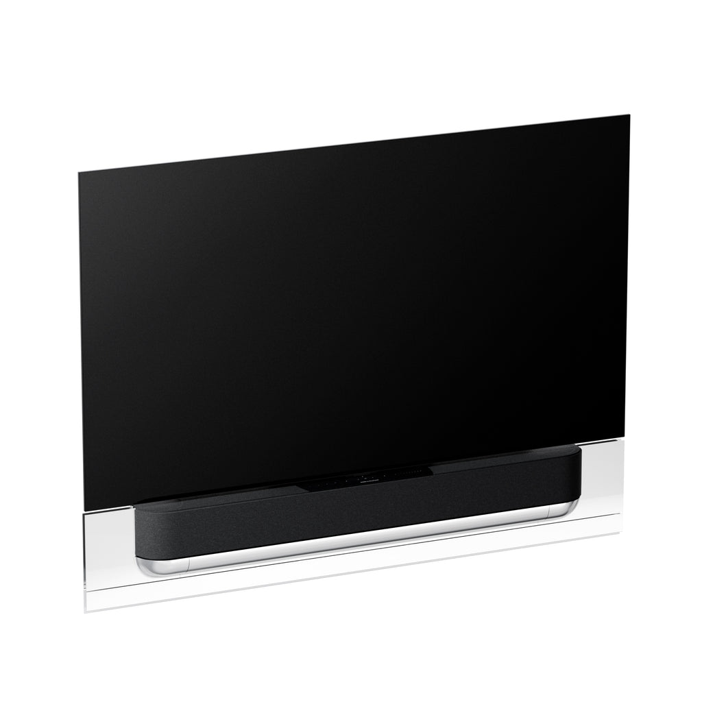 Bang & Olufsen Beovision Theatre 65 Zoll an Wandhalteurng  mit Cover in grey melange