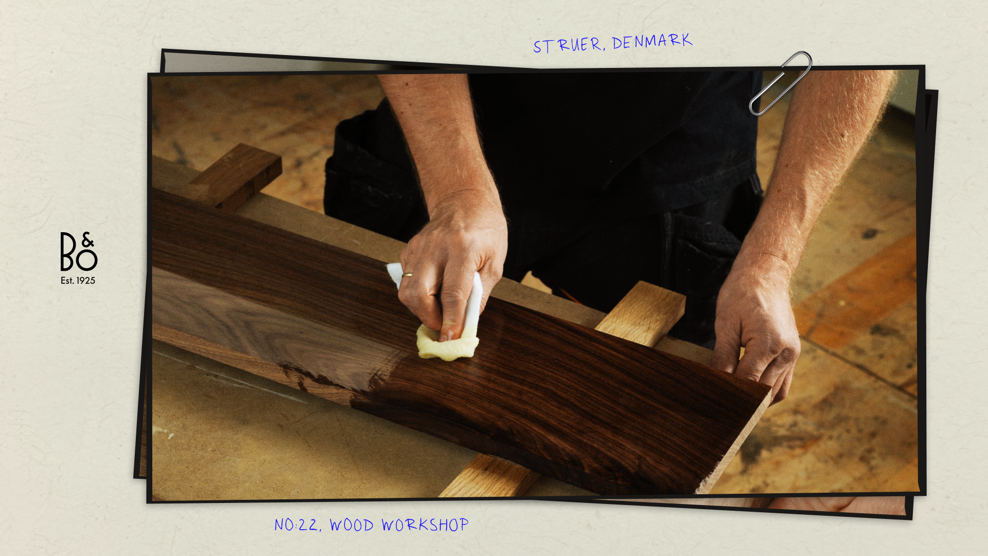 Load video: Holzverarbeitung beo Bang &amp; Olufsen