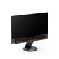 BeoSound Theatre in black anthracite as TV in 65 inches with dark oak wood cover on floor stand